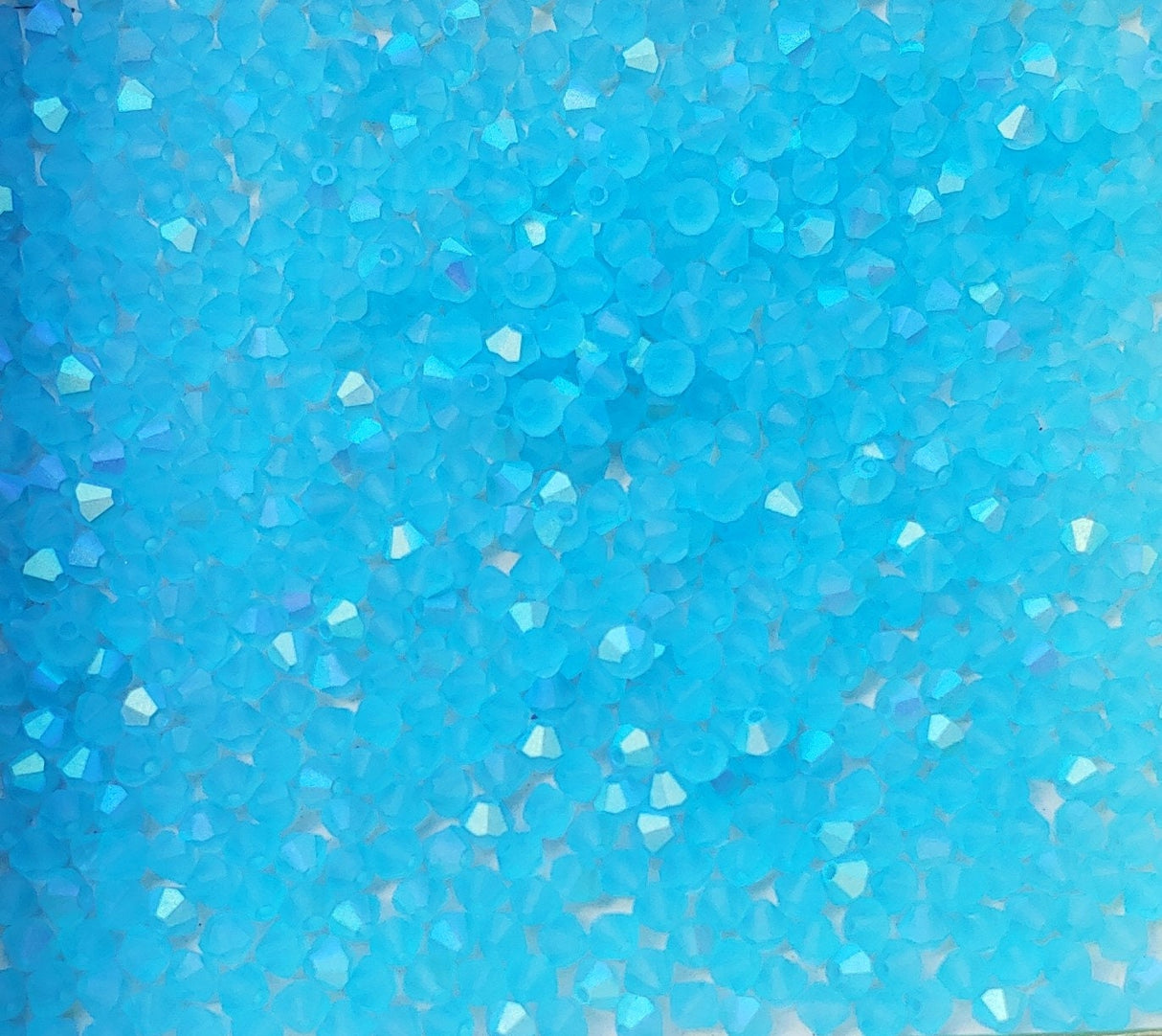 Preciosa 3mm, 4mm Aqua Bohemia AB Matte, Crystal Bicone - 36 pieces