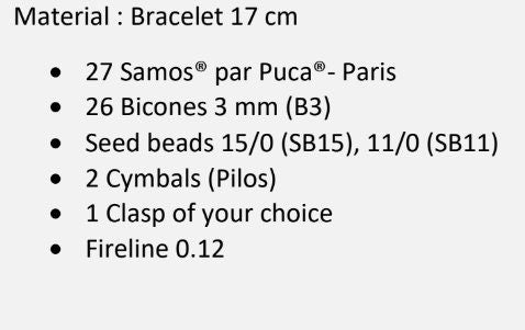Modesty Bracelet Kit-Samos par Puca Beads. *See Color Choices* Pattern by email with Kit purchase, see Description for more details