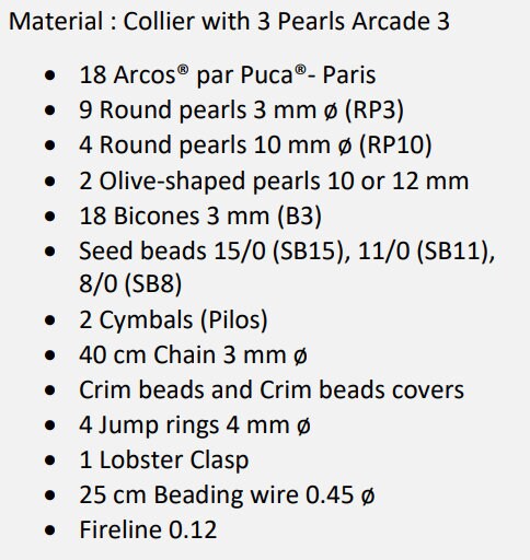 Perle 3 Necklace Pattern