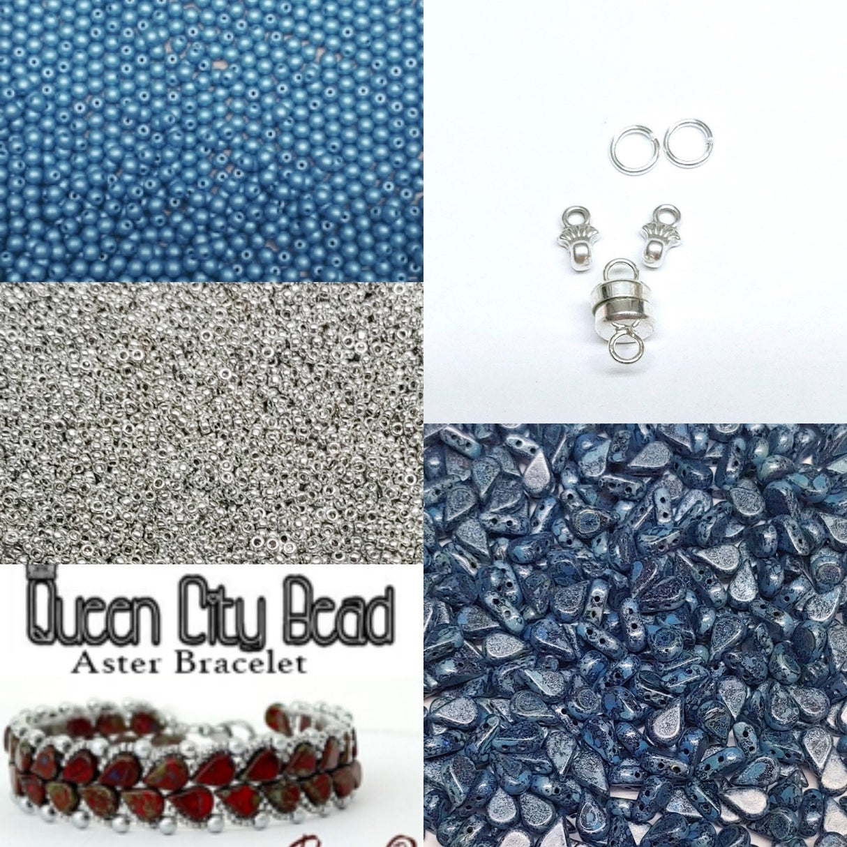 Aster Bracelet Kit-Amos par Puca Beads. *See Color Choices* Pattern by email with Kit purchase, see Description for more details