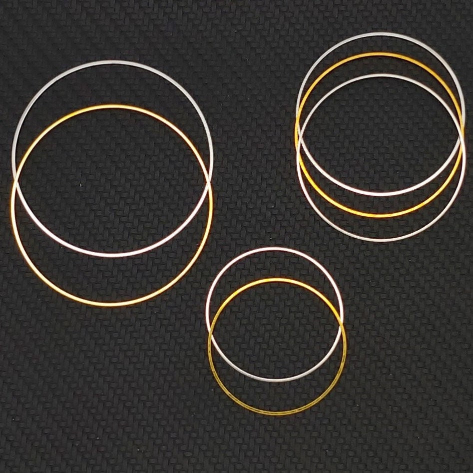 Circle/Connectors, Use for Jewelry or Craft Making, 40mm, 50mm, 60mm. Silver, Gold, Rhodium