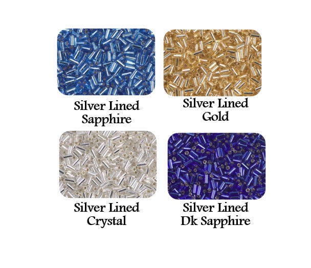 Miyuki Bugle Bead, 3mm Japanese Silver Lined, 5 Grams or 10 Grams