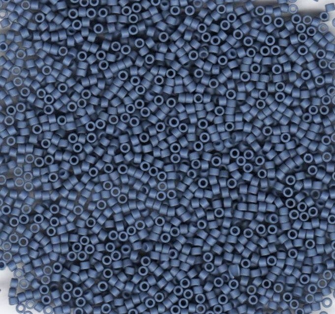 Delica, 11/0 Matte Opaque Steel Blue, DB2408 Miyuki Delica-5 grams
