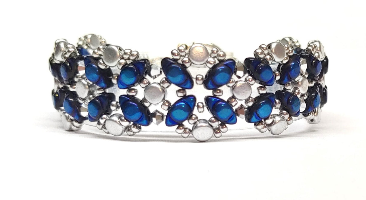 Volos Lace Bracelet beading tutorial made by Queen City Bead, PDF digital download pattern