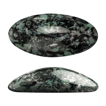 Athos Oval Cabochon - Picasso & Tweedy, 20x10MM Czech Glass, Qty 2 Beads per color