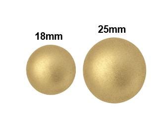Cabochon par Puca Light Gold Matte, 18mm or 25mm, Choose a size, Quantity 1