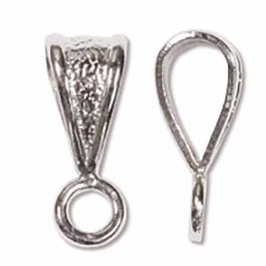 Bail with Ring, Gold Plated or Nickle Plated, 5.5x14mm