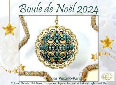 Boule De Noel 2024 Pattern - DO NOT BUY- Sent free by email-Free with par Puca bead purchase, Read the description below for details