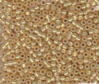 8-578 Dyed Lt Topaz Silver Lined Alabaster, Miyuki Seed Bead 8/0