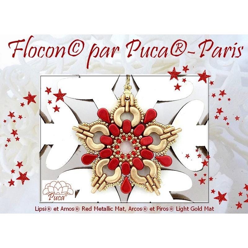 Flocon de Noel Pattern -DO NOT BUY- Sent free by email-Free with par Puca bead purchase, Read the description below for details