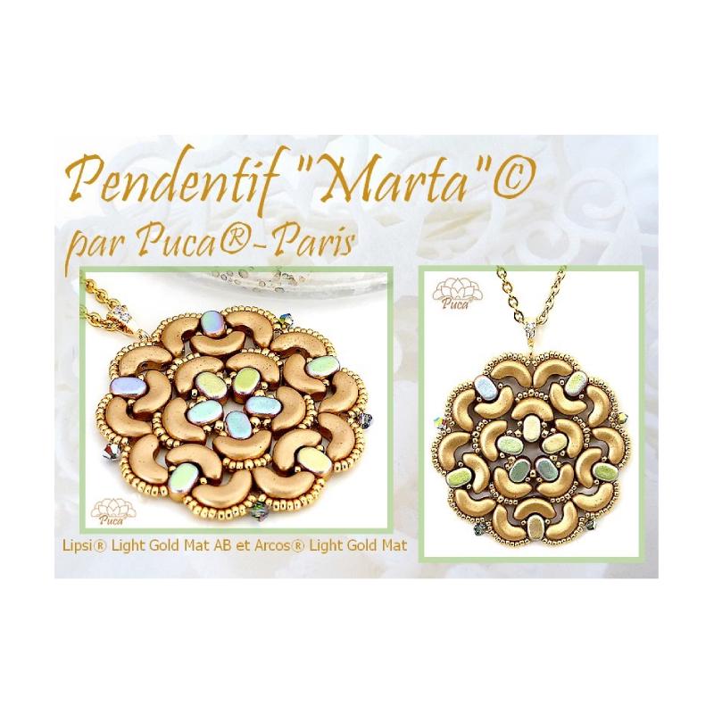 Marta Pendant Pattern - DO NOT BUY- Sent free by email-Free with par Puca bead purchase, Read the description below for details