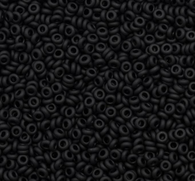 11/0 Demi Round Opaque Jet Matte, Toho 2.2mm, Color-49F-5 grams