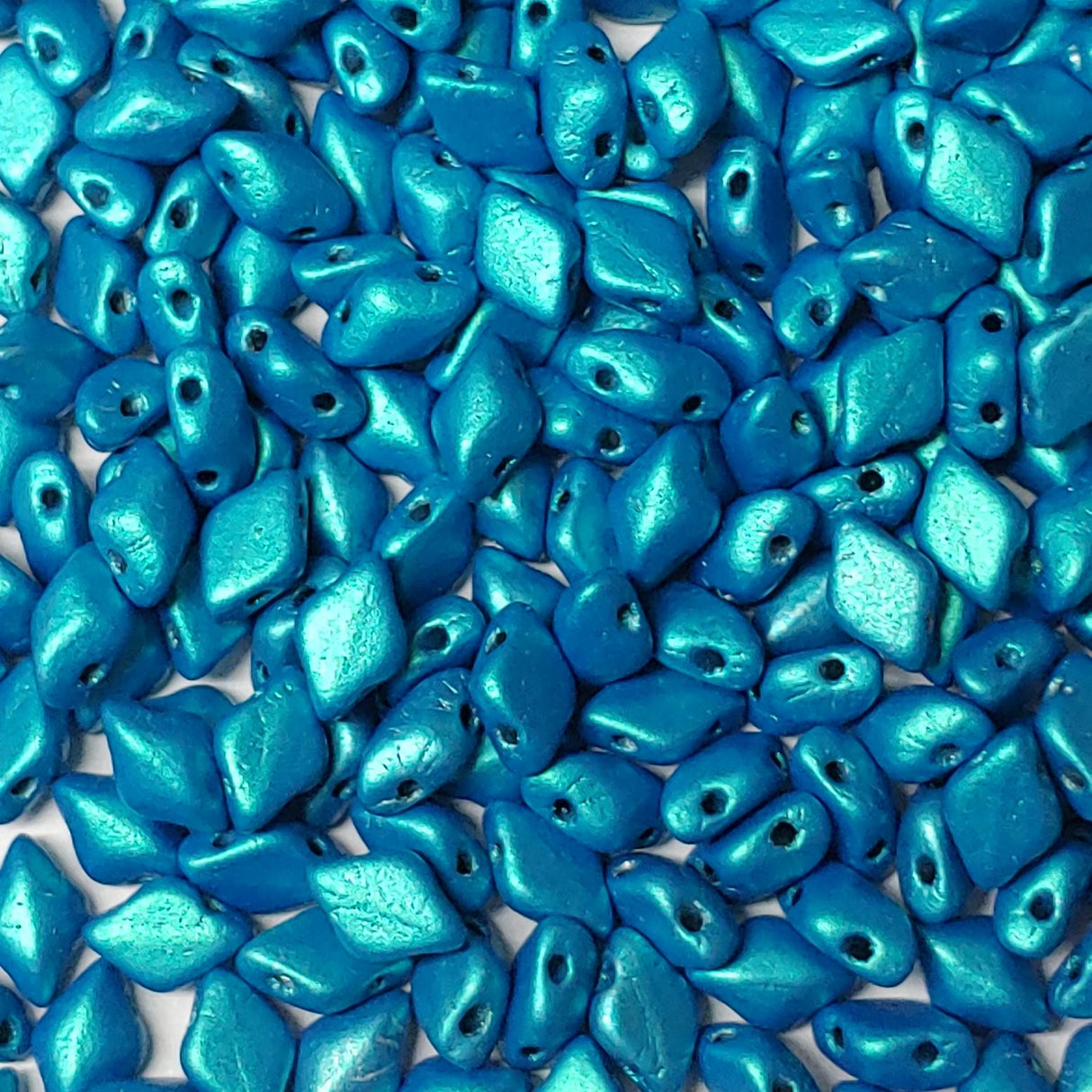 GemDuo Alucolour Azure Blue, 2-Hole Matubo Czech beads 8x5mm,00030-33408, 50 beads