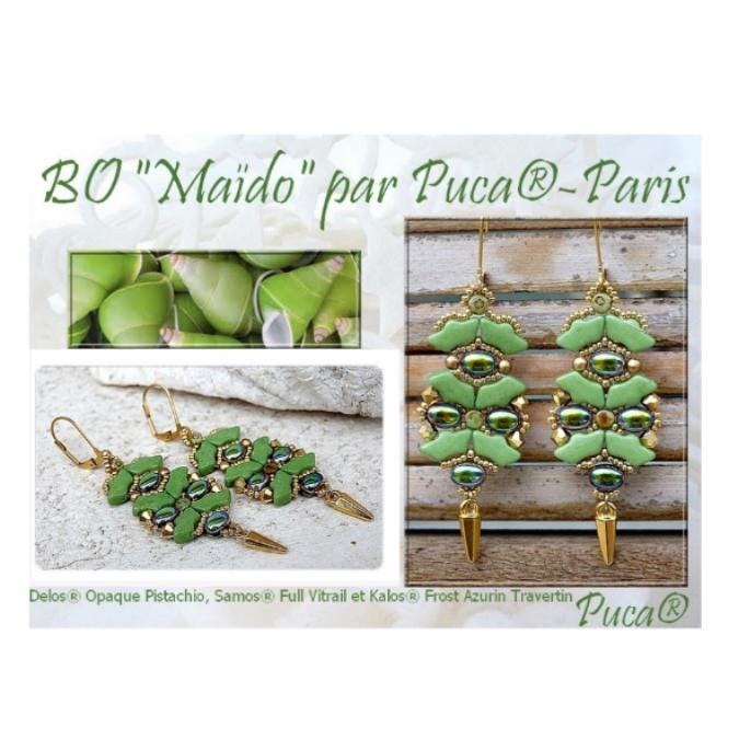 Maido Earring Pattern - DO NOT BUY- Sent free by email-Free with par Puca bead purchase, Read the description below for details
