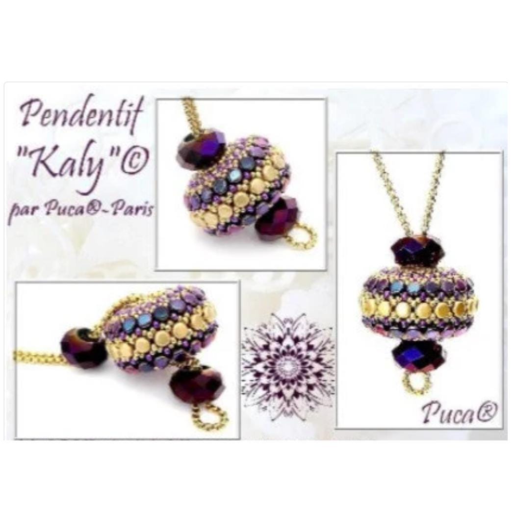 Kaly Pendant Pattern - DO NOT BUY- Sent free by email-Free with par Puca bead purchase, Read the description below for details
