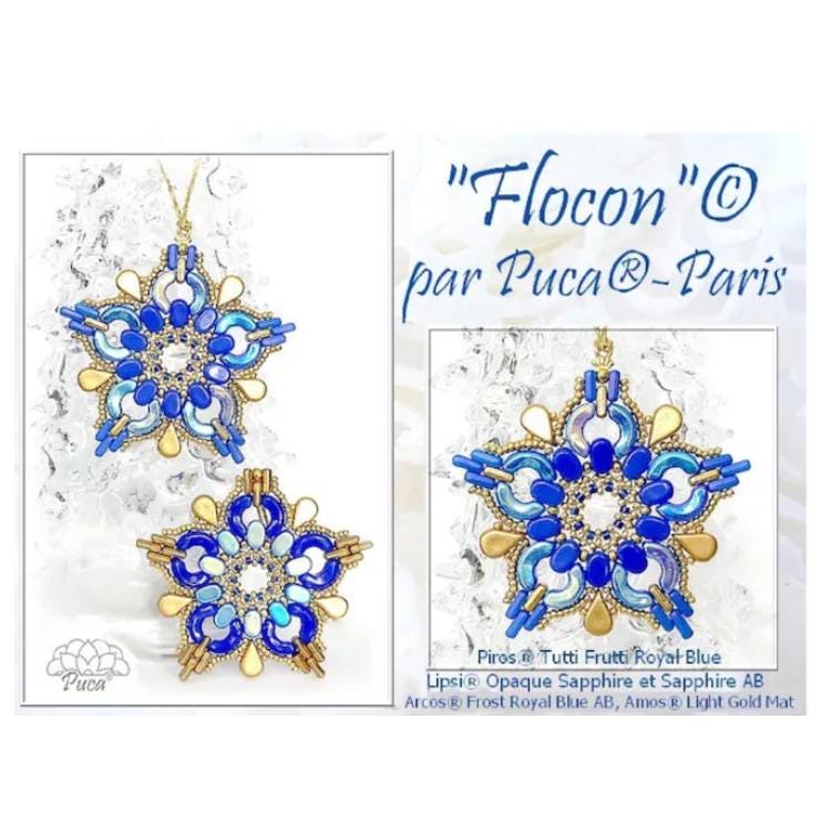 Flocon de Noel Pattern -DO NOT BUY- Sent free by email-Free with par Puca bead purchase, Read the description below for details