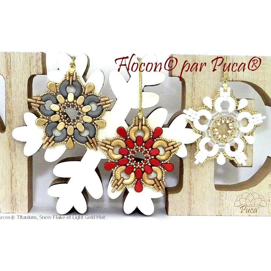 Flocon de Noel Pattern -DO NOT BUY- Sent free by email-Free with par Puca bead purchase, Read the description below for details