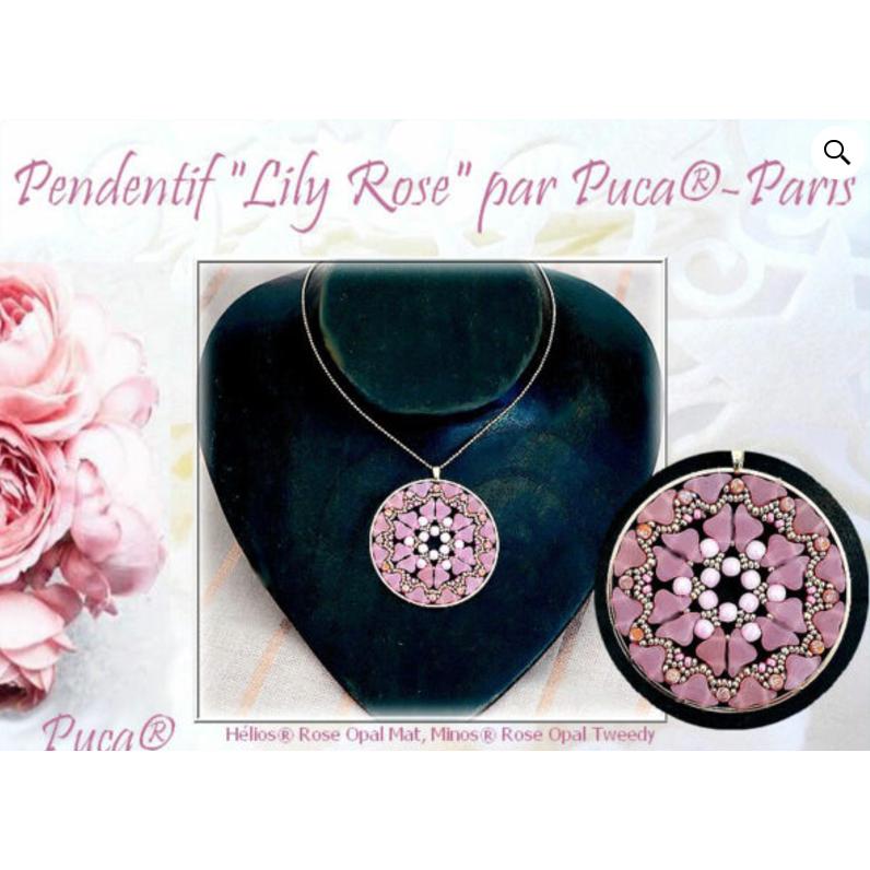 Lily Rose Pendant Pattern - DO NOT BUY- Sent free by email-Free with par Puca bead purchase, Read the description below for details