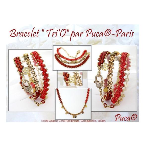 Tri'O Bracelet Pattern - DO NOT BUY- Sent free by email-Free with par Puca bead purchase, Read the description below for details