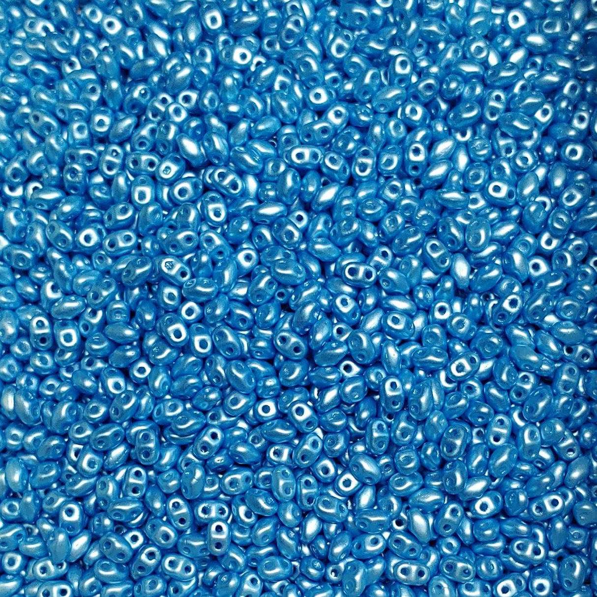 MiniDuo Pastel Turquoise, 2-Hole 2x4MM Czech Glass, 25020-10 grams