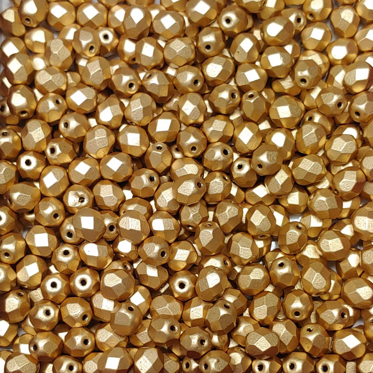 6mm Fire Polish Aztec Gold, Czech glass faceted round bead, 01710-25 beads