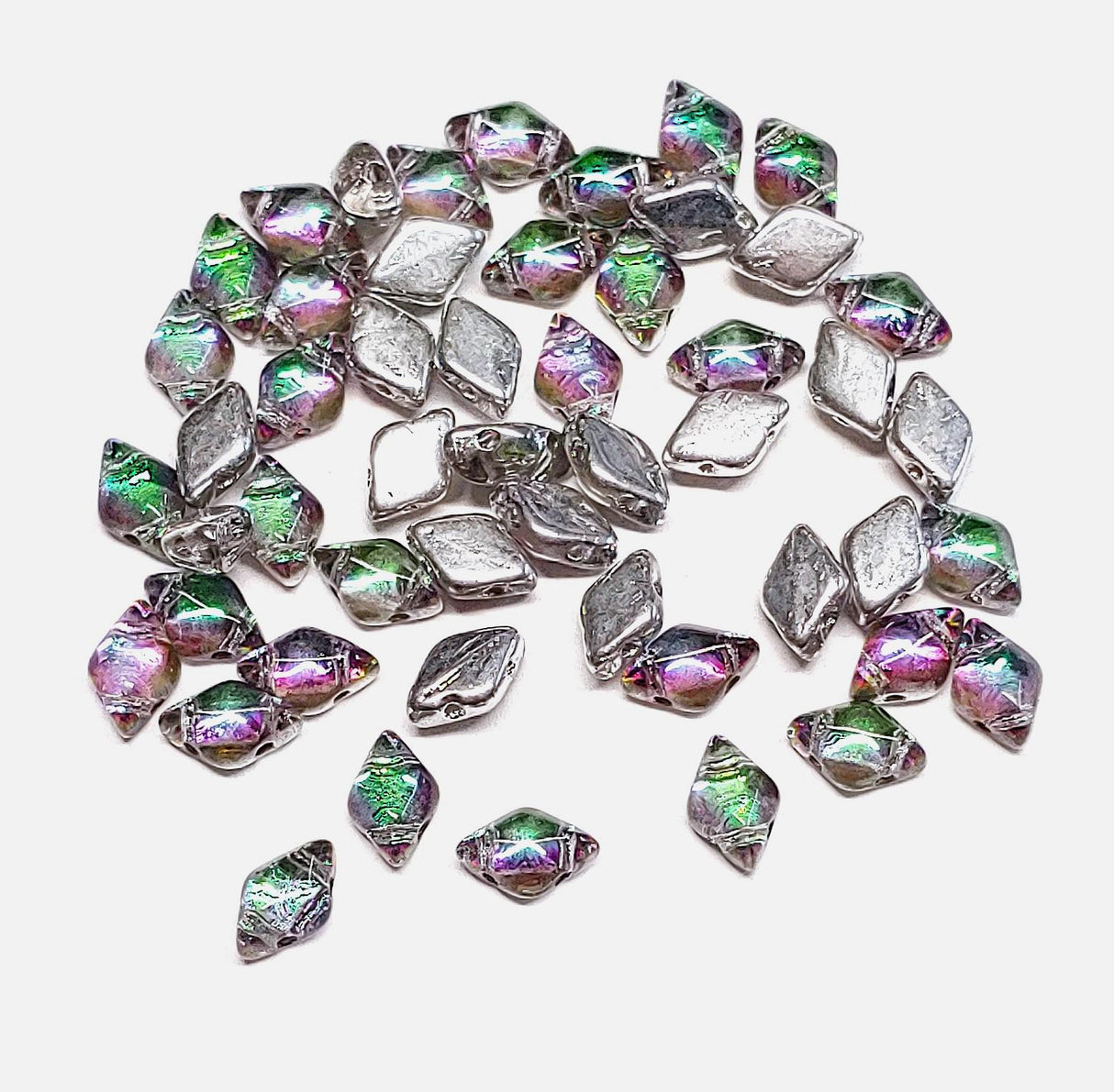 GemDuo Backlit Spectrum, 2-Hole Czech beads 8x5mm, 00030-29436-50 beads