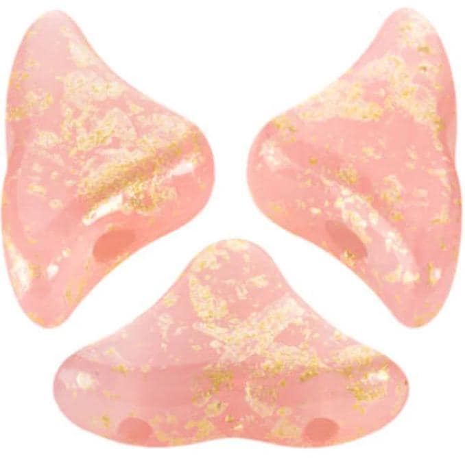 Helios par Puca® Rose Opal Splash, 2-Hole Czech Glass 6x10mm, 71020-94401-30 Beads
