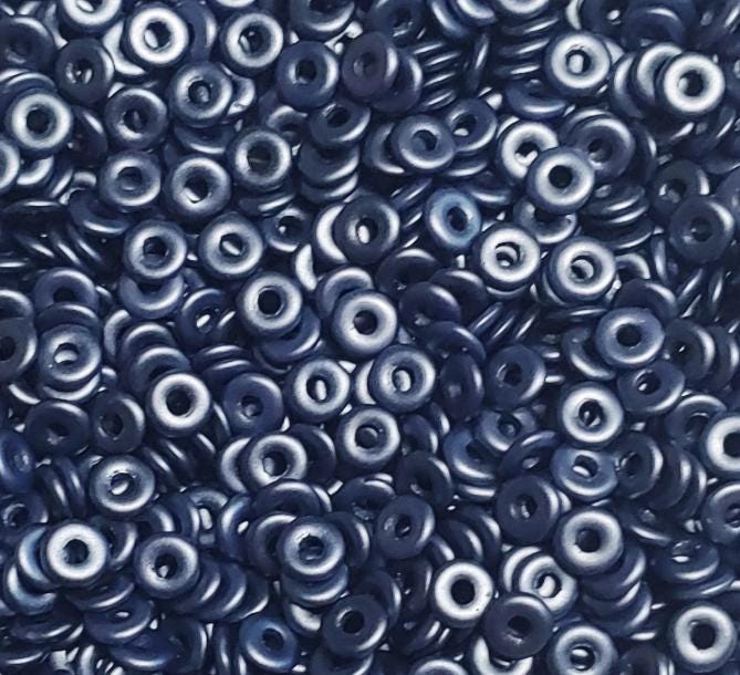 O Bead Pastel Montana, 1X4MM Czech Glass 25042, 5 grams