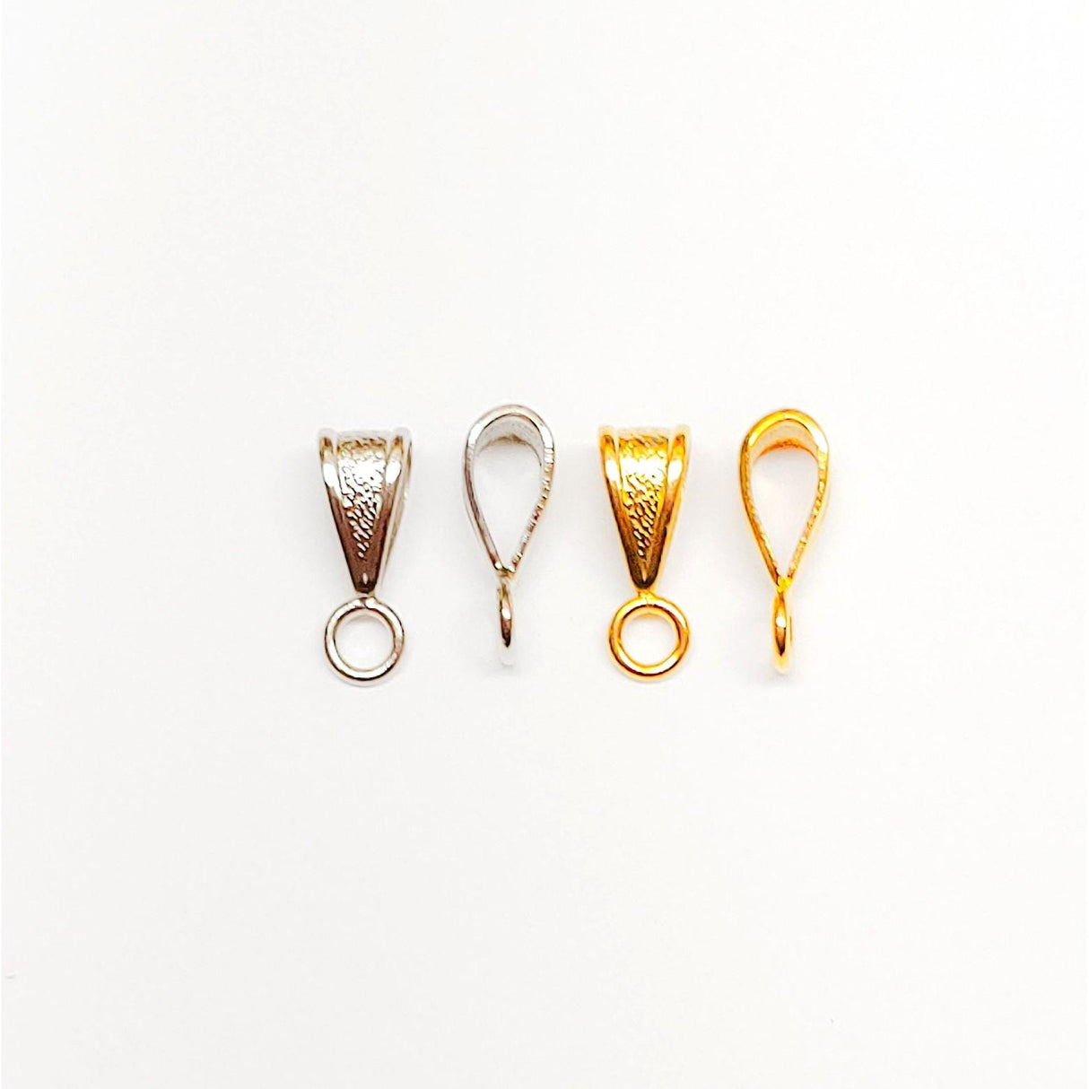 Bail with Ring, Gold Plated or Nickle Plated, 5.5x14mm