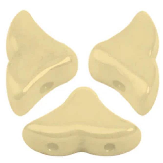 Helios par Puca® Opaque Ivory Ceramic, 2-Hole Czech Glass 6x10mm, 03000-14401-30 Beads