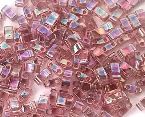 Half Tila Transparent Amethyst AB, HTL256, Miyuki, 5 grams