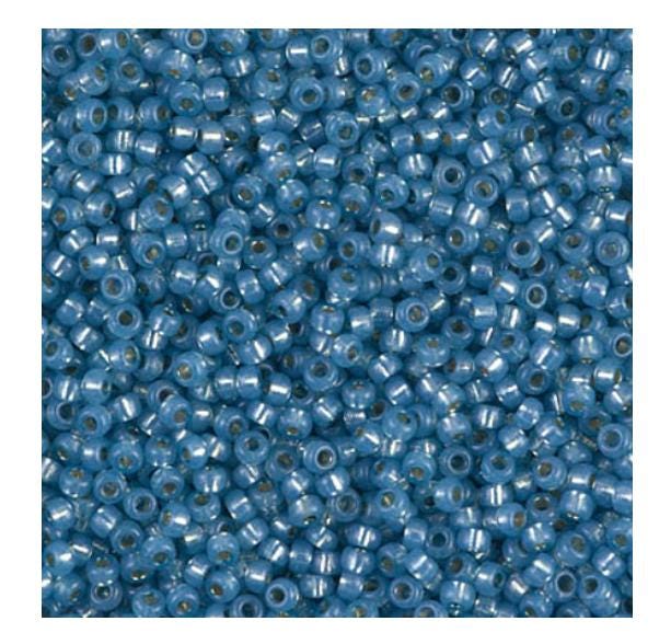 11-4242 Duracoat Dyed Silver Lined Aqua, Miyuki Seed Beads 11/0