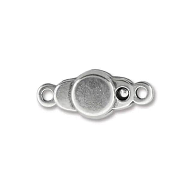 Magnetic Clasp w/2 eyes, 1 Strand Antique Silver, 1 piece