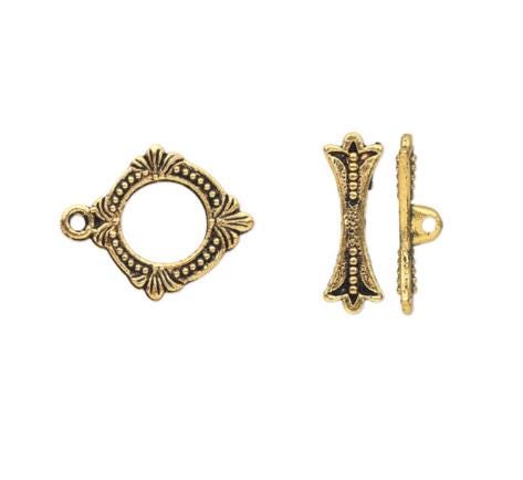 Toggle Clasp, Double Sided Design, 15mmx14mm, 1-Strand Clasp, Quantity 2