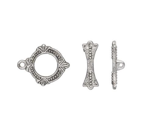 Toggle Clasp, Double Sided Design, 15mmx14mm, 1-Strand Clasp, Quantity 2