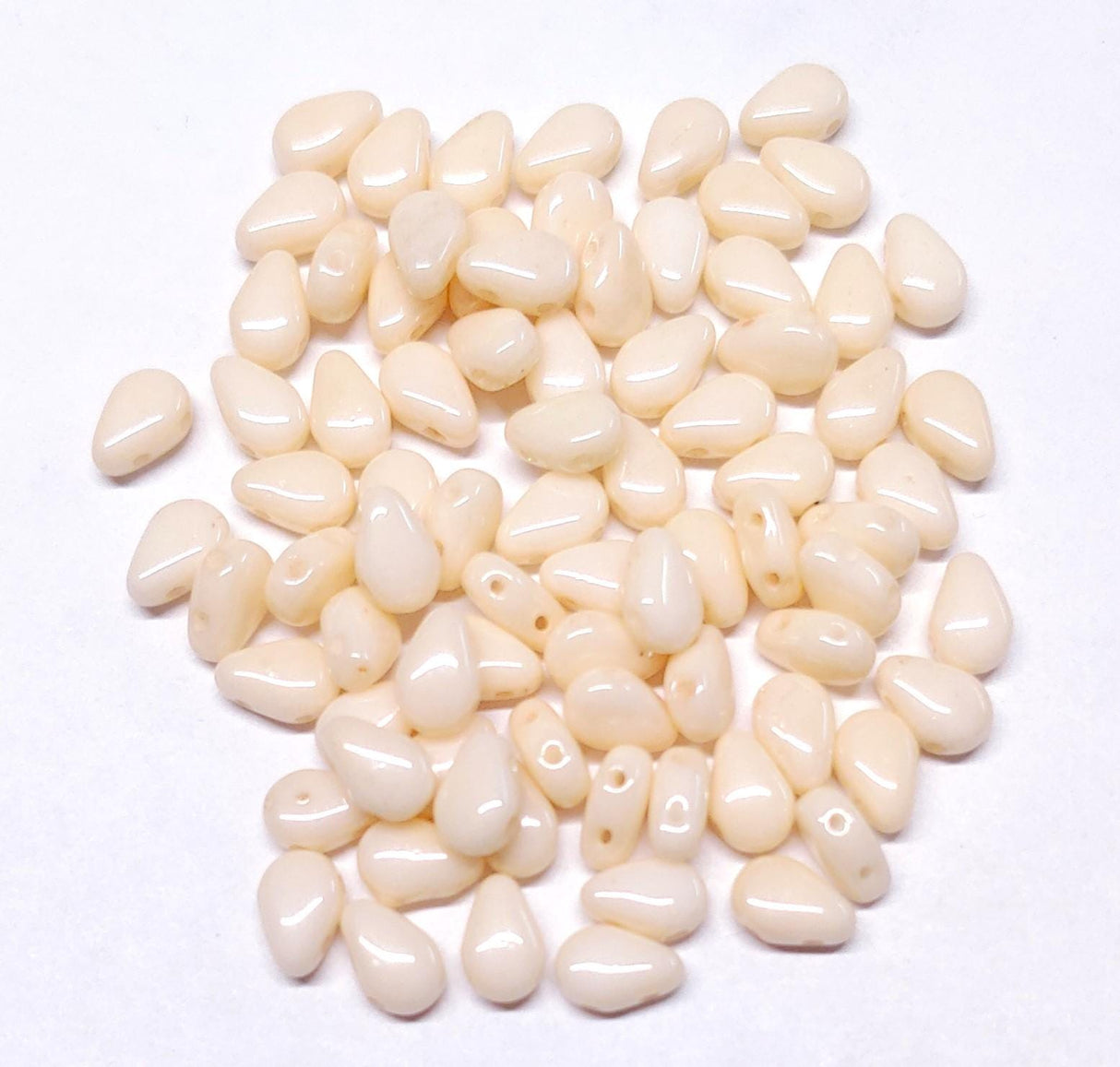 Round DropDuo Champagne Luster, 2-Hole Czech Glass 5x7MM, 14413-50 Beads