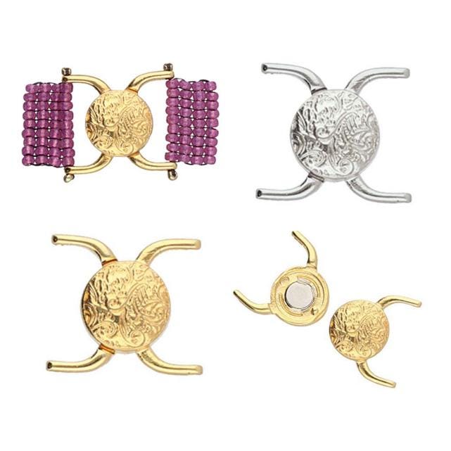 Cymbal Souda ll-11/0 Magnetic Clasp, Jewelry Findings