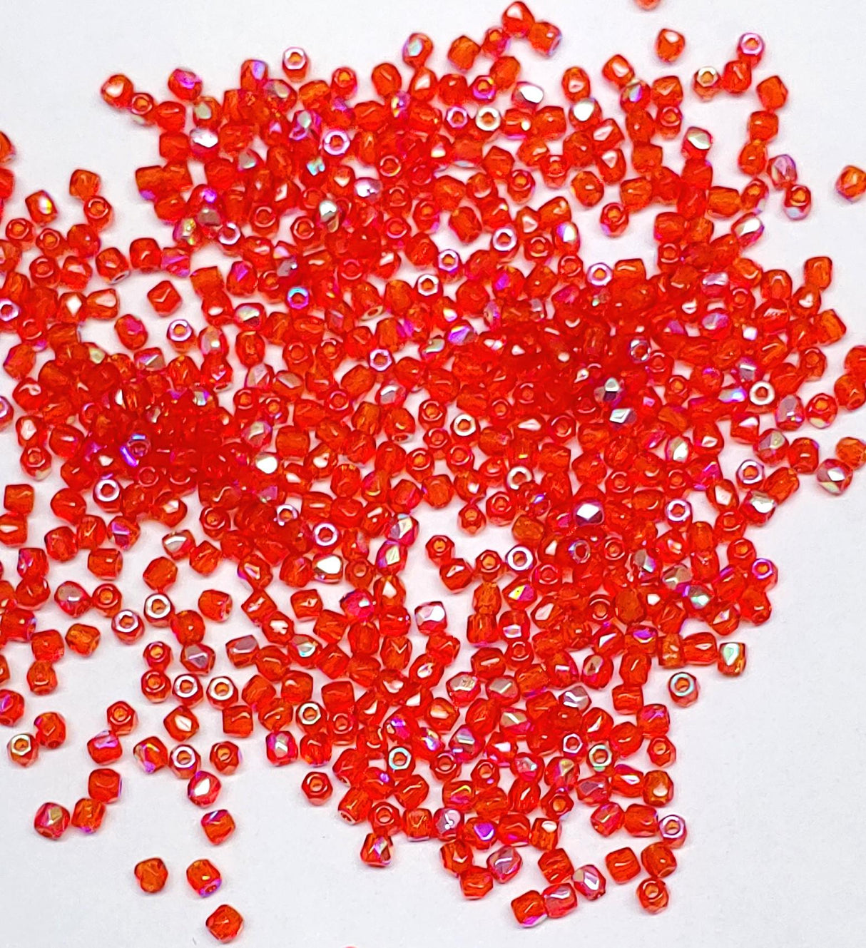 Siam AB, True 2MM Fire Polish Czech Glass, 90080-28701-100 beads
