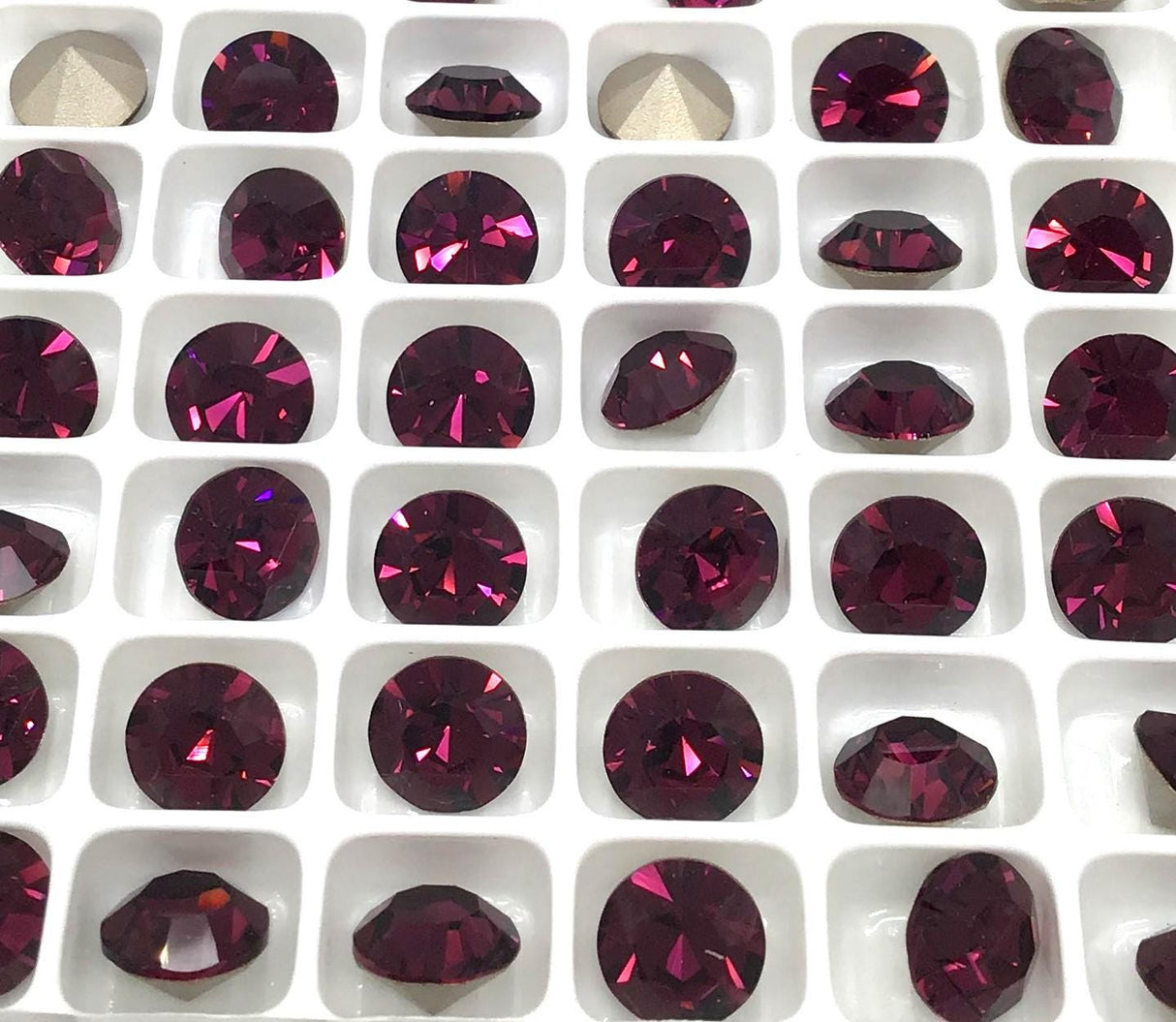 Preciosa SS39 Amethyst, Maxima Chaton, 8mm, Round Chaton, Foiled Back