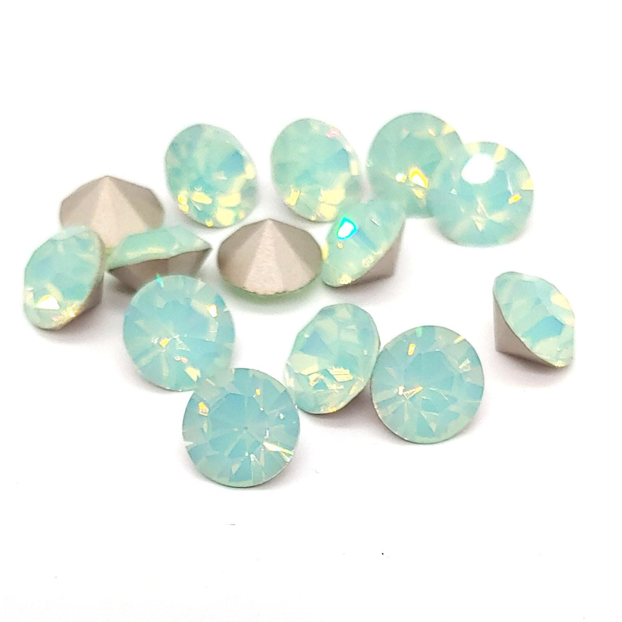 Preciosa SS39 Chrysolite Opal, Maxima Chaton 8mm, Round Chaton, Foiled Back