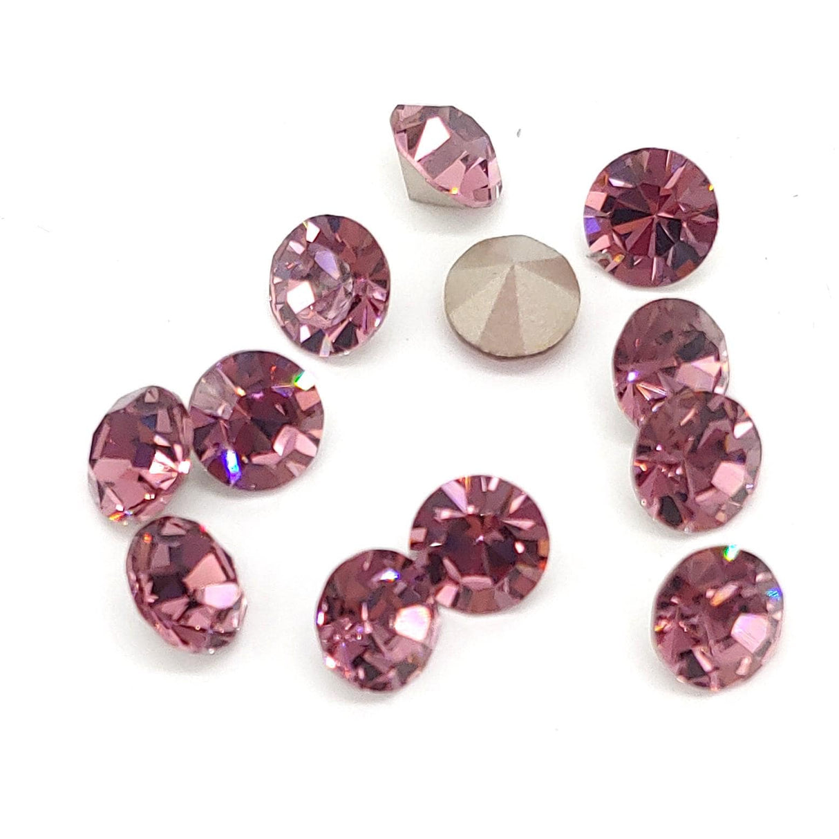 Preciosa SS39 Light Amethyst, Maxima Chaton 8mm, Round Chaton, Foiled Back