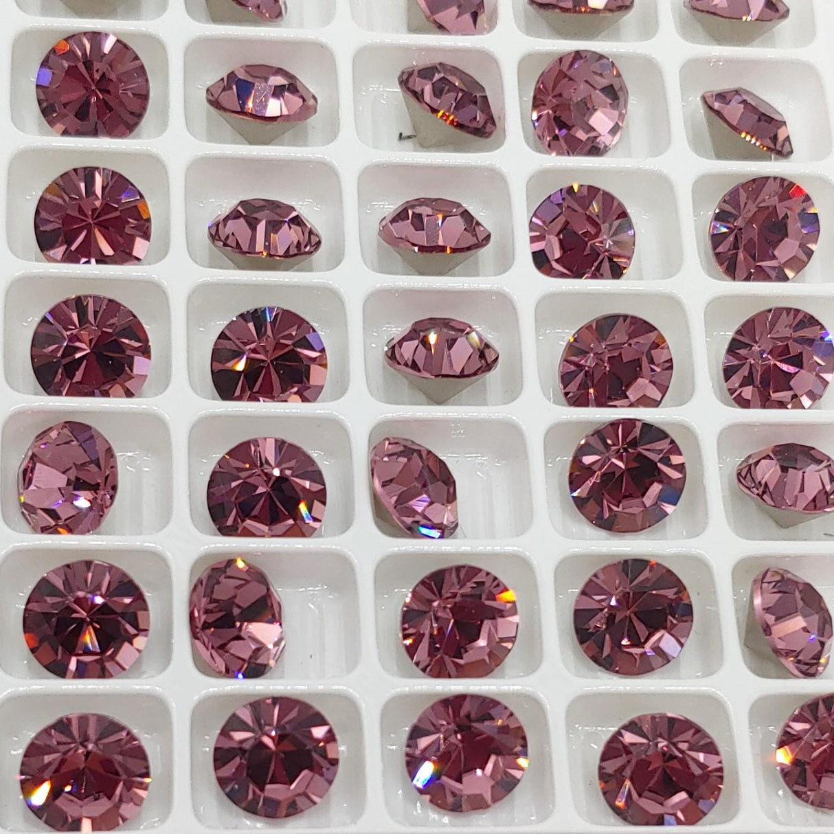 Preciosa SS39 Light Amethyst, Maxima Chaton 8mm, Round Chaton, Foiled Back