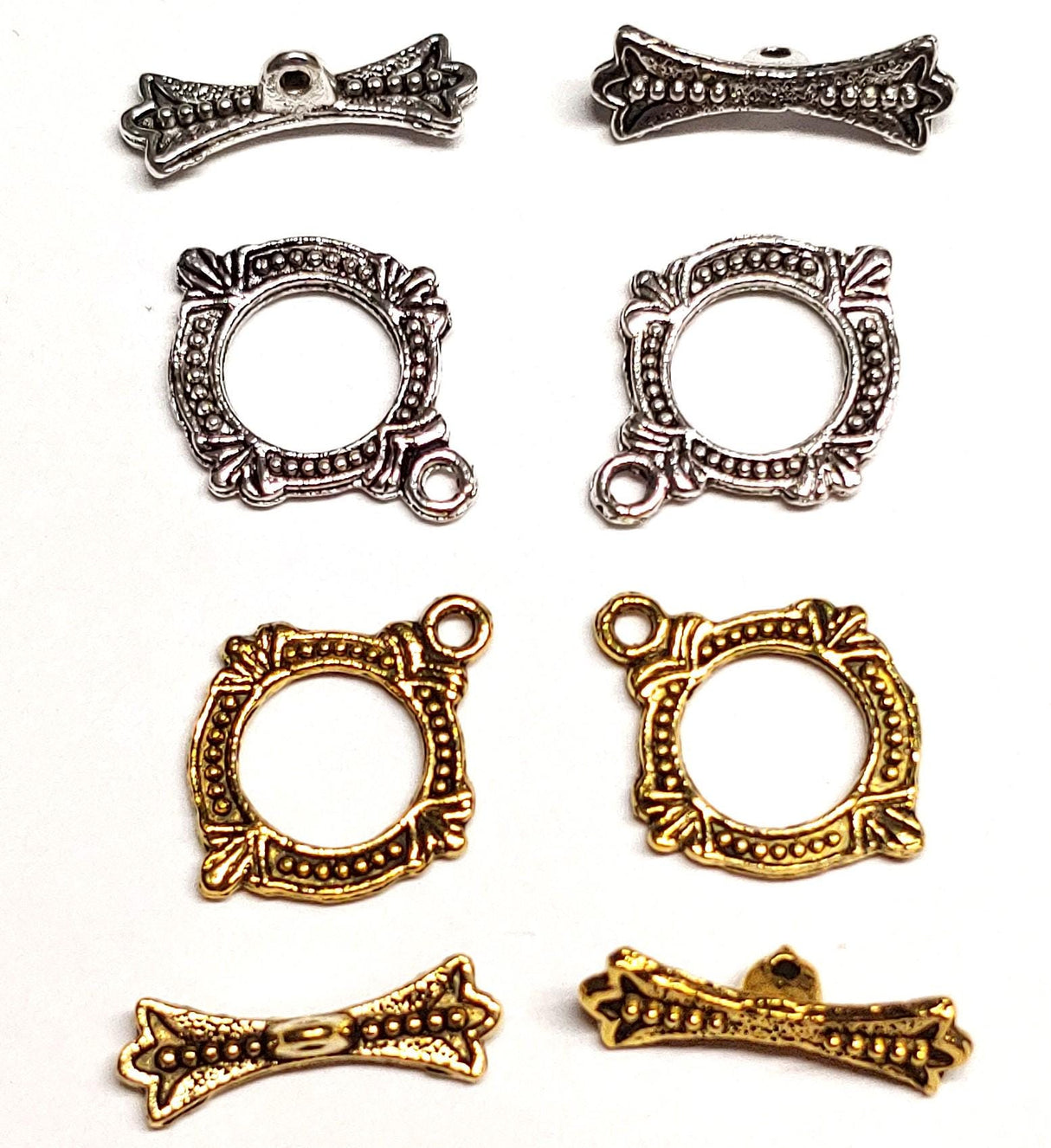 Toggle Clasp, Double Sided Design, 15mmx14mm, 1-Strand Clasp, Quantity 2