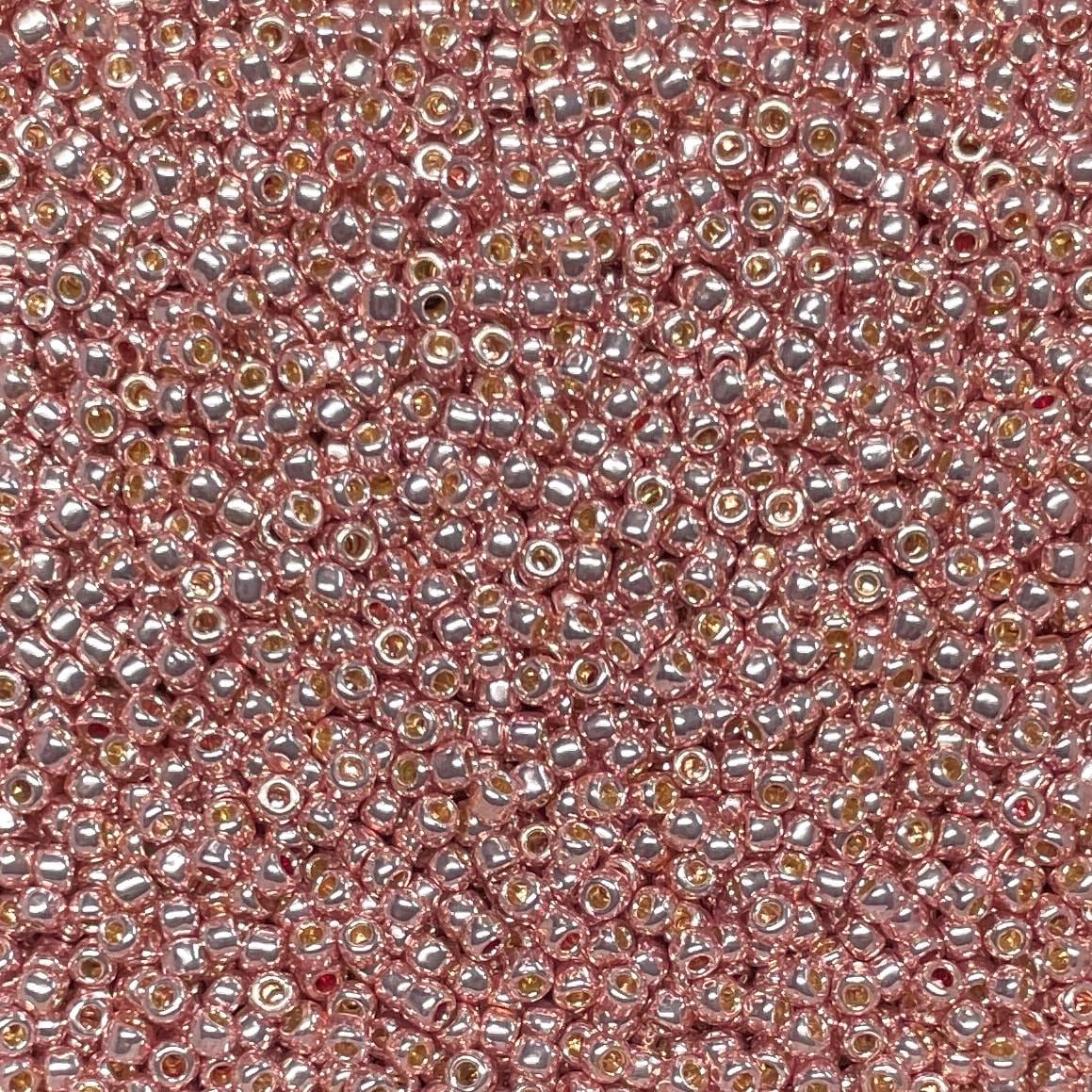 8/0 Sweet Blush Galvanized, Permafinish Toho Seed Bead, PF552