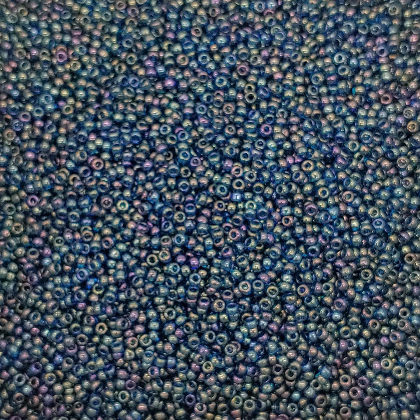 11/0 Montana Blue Gold Luster Miyuki Glass Seed Beads, 305-10 Grams