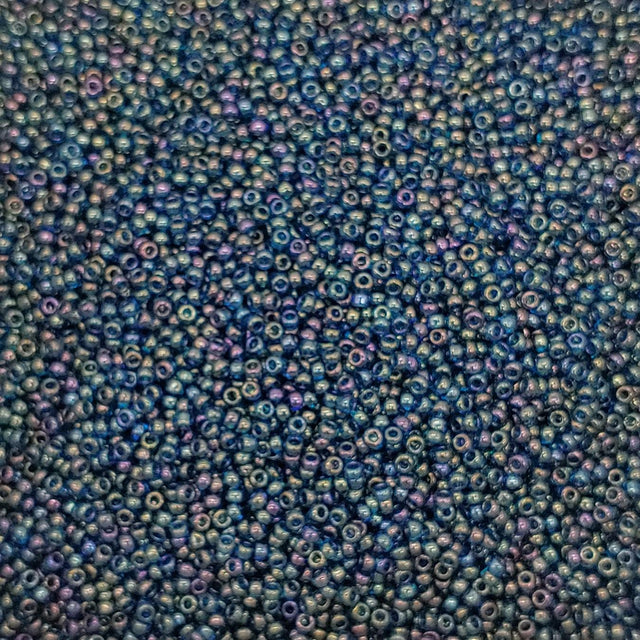 11/0 Montana Blue Gold Luster Miyuki Glass Seed Beads, 305-10 Grams