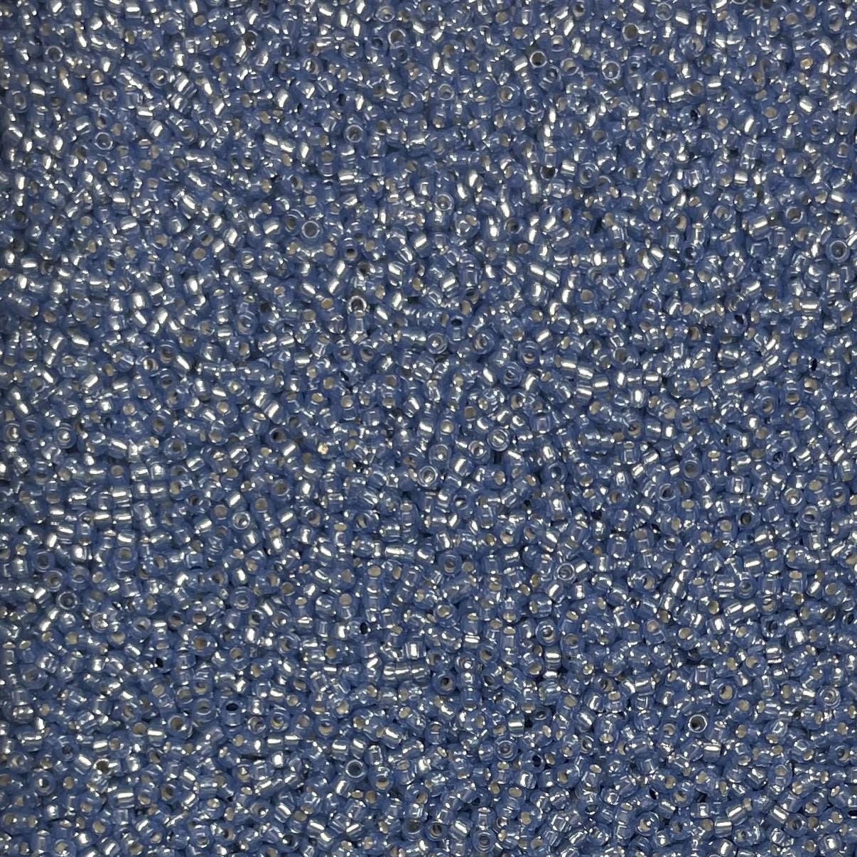 15/0 Toho Silver Lined Milky Montana Blue Seed Bead 2102-10 grams
