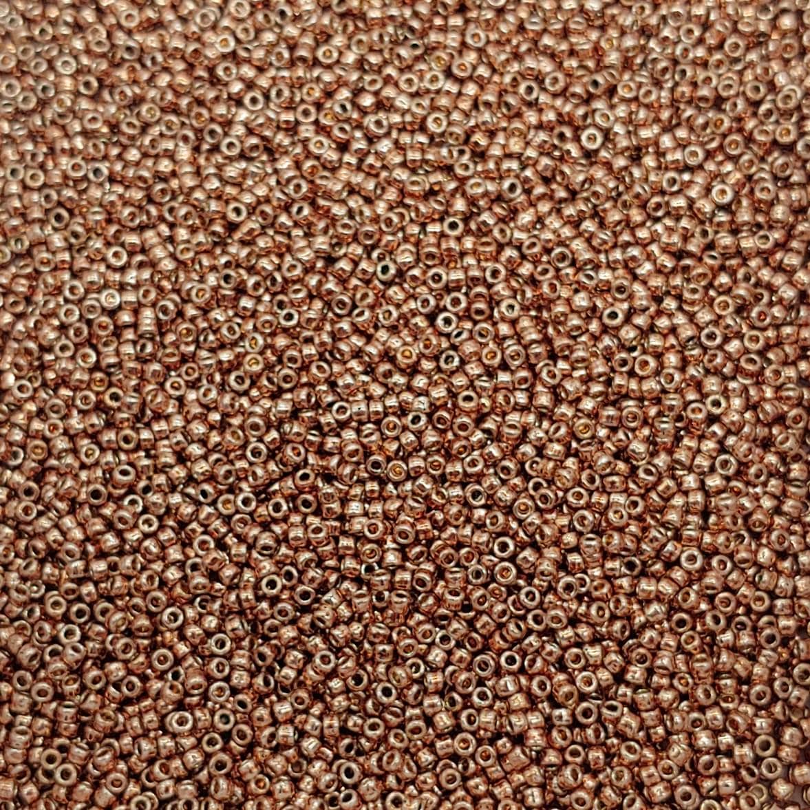 15/0 Toho Copper Rose Permafinish, PF593 Round Seed Bead