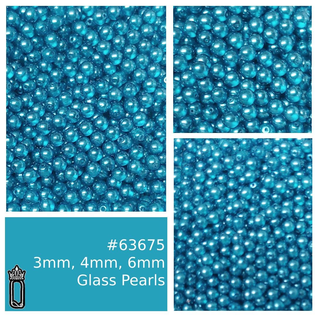 3mm, 4mm, 6mm Crystal Pearl Capri Blue-Round, Czech Glass Beads