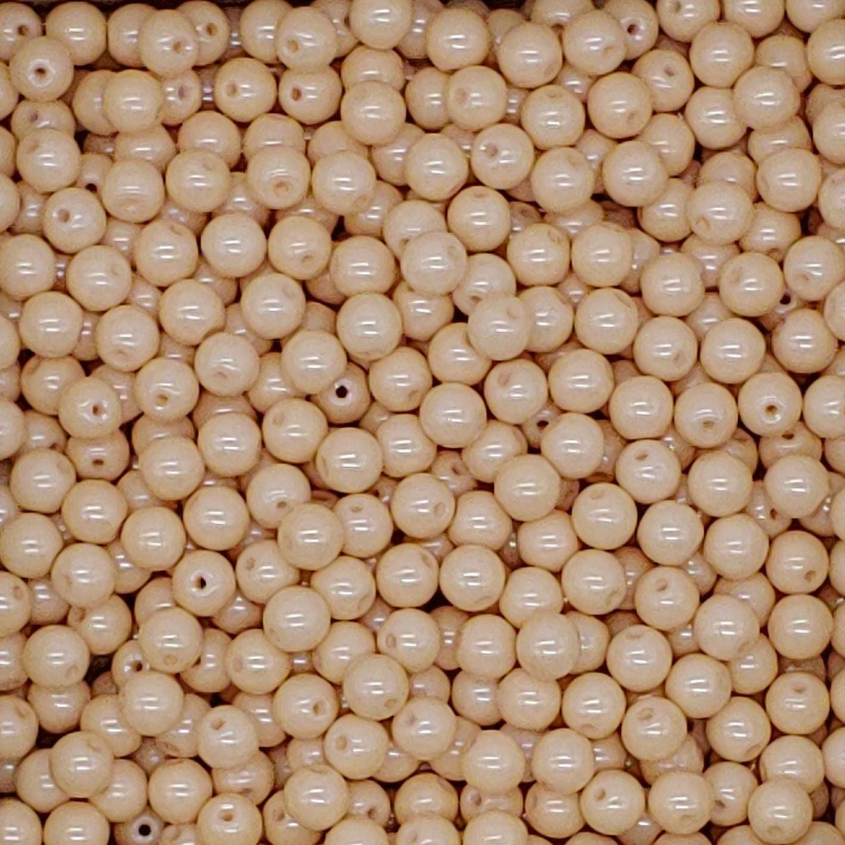 6mm Round Champagne Luster, Czech Glass Beads, 03000-14413-25 beads